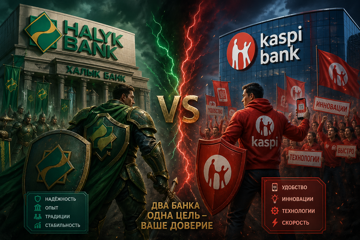 Halyk против Kaspi: тихая война за казахстанский бизнес